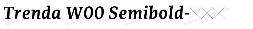 Trenda W00 Semibold字体转换